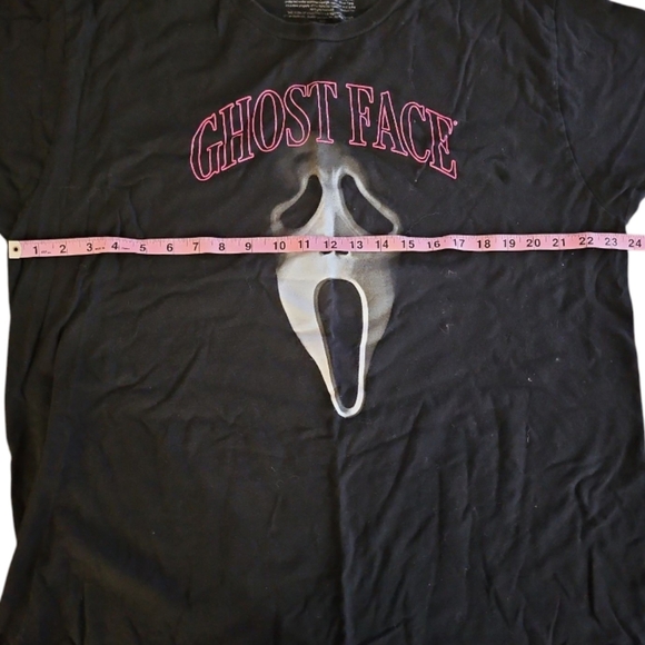 XL Ghostface Mask Scream Black T-shirt - Picture 4 of 7